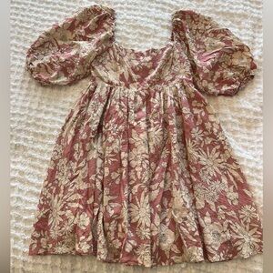 Bubble sleeve pink floral By Together dresss